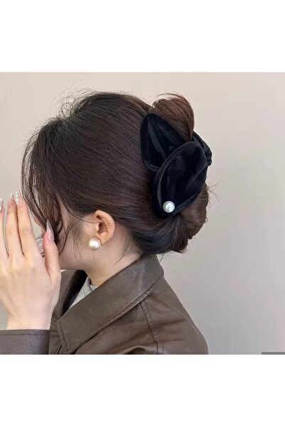 GÜLPEŞE Siyah Kadife Dubai Toka Özel Tasarım Mandal Toka Yeni Trend