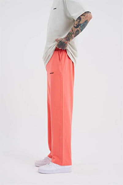 Machinist Ανακουφιστικό φαρδύ παντελόνι φούτερ ηλεκτρικό ροζ