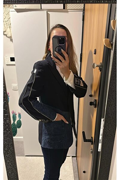 MU&ME BOUTİQUE Jacket (with Zipper Detail on Jeans)