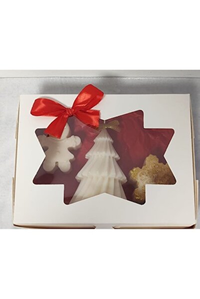 OEM Handmade Christmas candles set, apple pie fragrance, festive packaging, 4 pieces