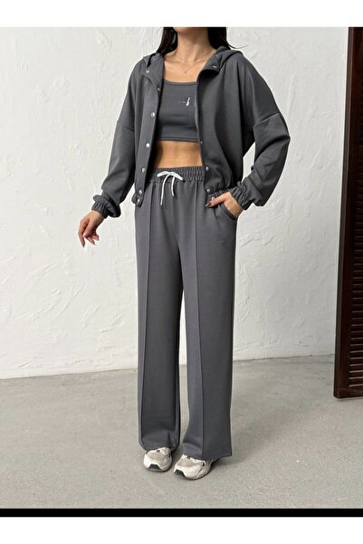 EFES TİCARET Women's Bottom-Top Three-Piece Set