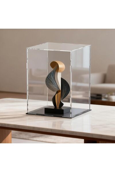 Slasa Tall Acrylic Display Case 33×33×40.6cm for Large Models & Trophies