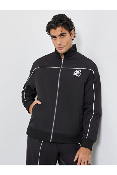 Take Two By Styli Men Zip-Up Piping Jacket and Pants Co-Ords