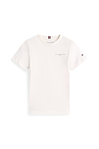Tommy Hilfiger Kids White Logo Jersey Crew Neck T-Shirt
