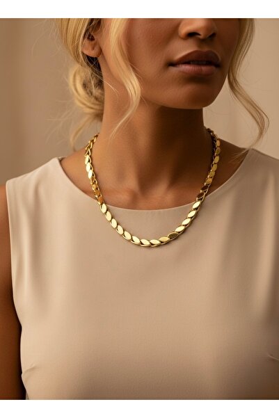 İNN JEWELLERY 316 L Steel Necklace 45 Cm+5 Tarnish Resistant Antiallergic with Barley Figure (2 Years Importer Warranty)
