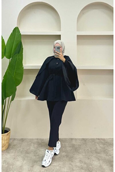 lurex moda Bat Sleeve Trench Coat