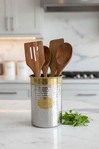 ROSSEV Gold Detailed Stainless Steel Spoon Rest