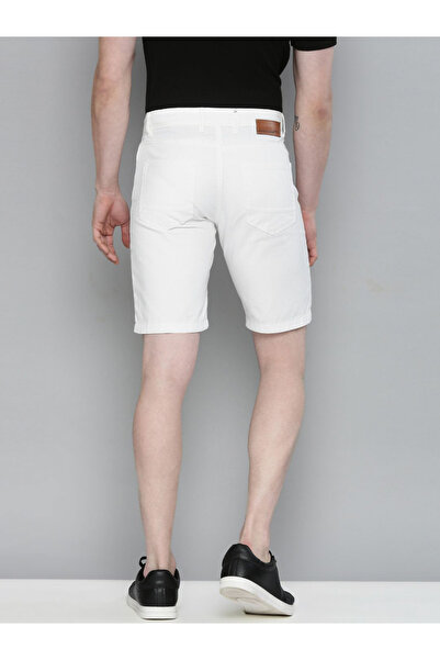 The Indian Garage Co By Styli Men White Slim Fit Solid Shorts