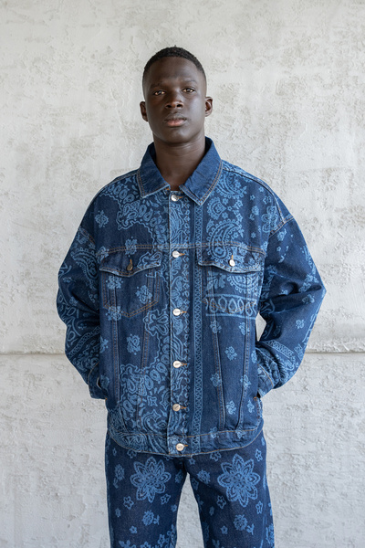 Machinist Ανδρικό μπουφάν με μπαρόκ σχέδιο με σχέδιο Paisley