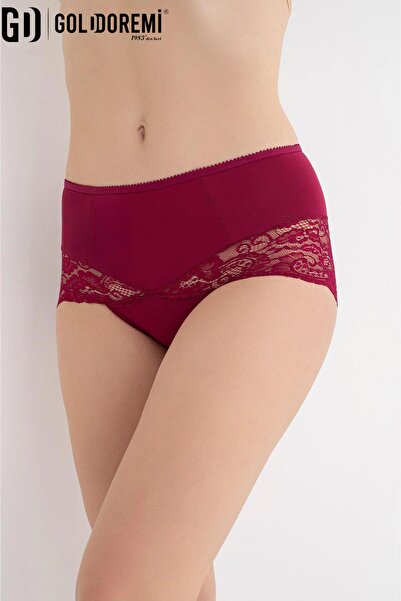 gd goldoremi 908 Chiloți pantaloni scurți confortabili pentru femei, mărime mare, talie înaltă cu dantelă