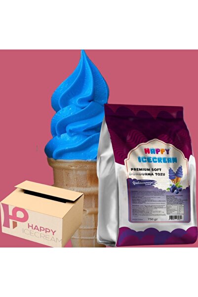 happyicecream Premium Yaban Mersinli Soft Dondurma Tozu 750 gr x 16'lı