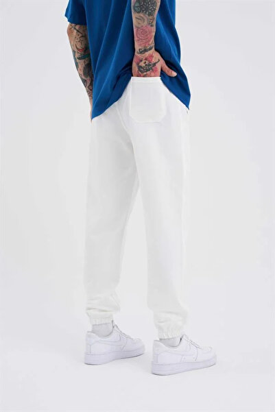 Machinist Ανδρικό Φούτερ Αθλητικό Ελαστικό Πόδι Εκρού