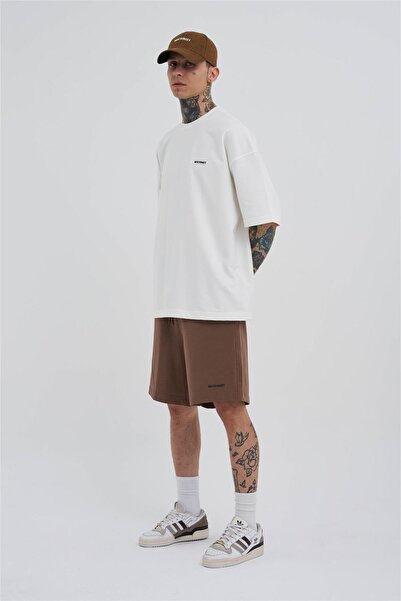 Machinist Men's Basic Oversized Shorts Brown