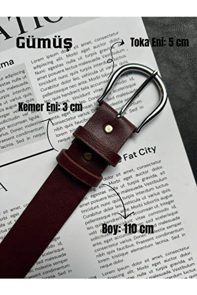 LİA KEMER Leave Classic Patterned Women's Silver Buckle Belt Jacket Belt Dress Belt Trouser Belt