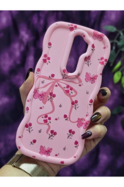 Magic Ring Oppo A5 2020 / A9 2020 Compatible Butterfly Ribbon and Flower Pattern Pink Phone Case