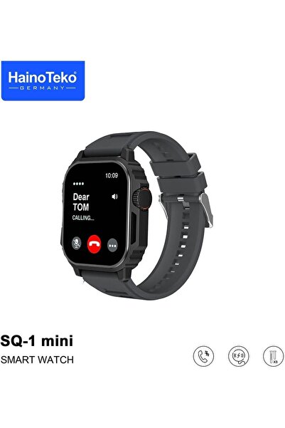 HAINOTEKO SQ1 Mini Smart Watch - Full Screen AMOLED, 3 Straps & Wireless Charger
