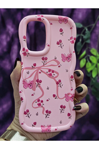 Magic Ring Xiaomi Redmi 10 2022 Compatible Butterfly Ribbon and Flower Pattern Pink Phone Case