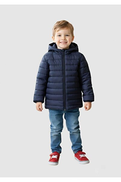 DUBLİNO KİDS Boy's Water and Windproof Fur Lined Hooded Coat