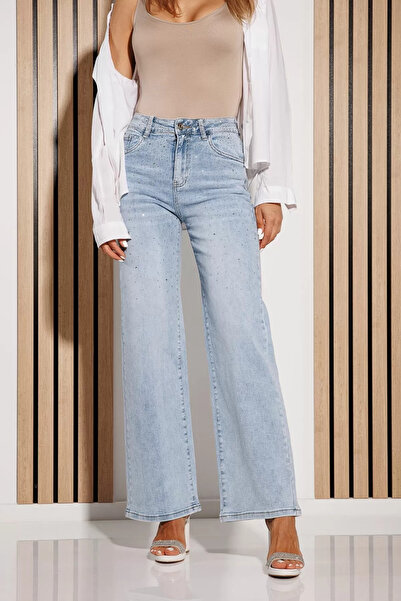 Zaira Γυναικείο τζιν καμπάνα παντελόνι Monica Μπλε #A1163