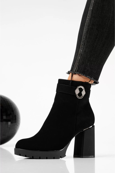 Zaira Botine dama vatuite negre din piele ecologica Carla #22647 - 40