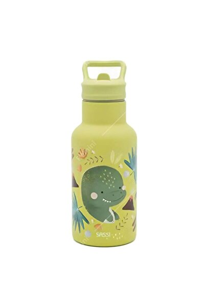 SASSI Steel Thermos with Straw - Strong Dinosaur