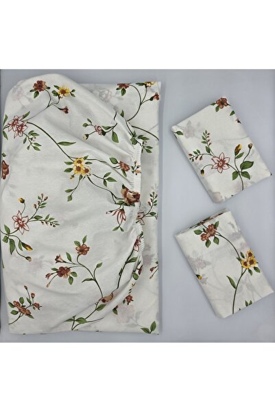 pınarhome collectıon Fabric Fitted Sheet for Pad Beds + Pillow Case with Cover (Corner Depth 30 Cm) New Season***