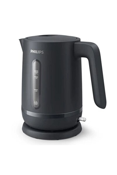 Philips 1000 Series Kettle - 1.7 Liter Capacity - 360° Swivel Base - Stylish Matte Black Design