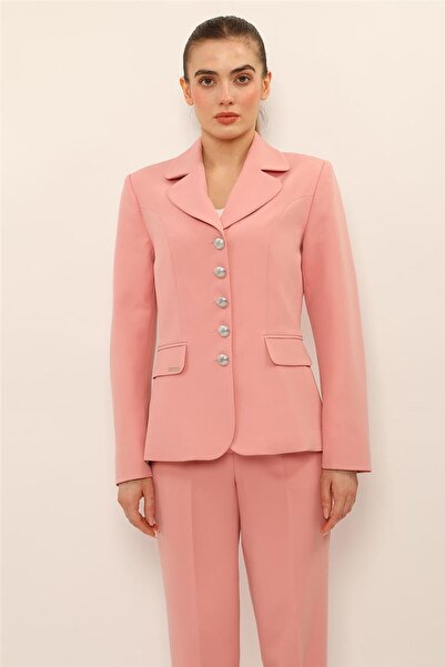 ÖNDER ÖZSOY Peter Pan collar Classic Jacket-Powder
