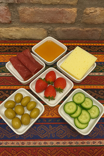 Tekbir 6'LI LÜX PORSELEN KARE SUNUM TABAĞI