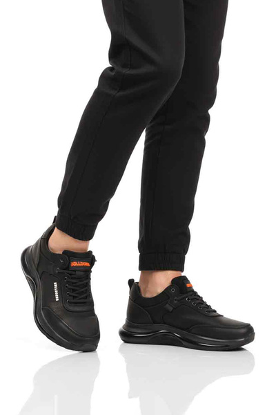 Bulldozer Black Nubuck Genuine Leather Wide Fit Men's Casual Shoes 260224 m