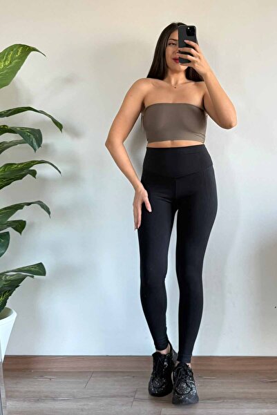 CİDDE Women's Strapless Seamless Crop Bustier