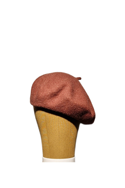 OEM Women's beret, 100% wool, size S-M, brown