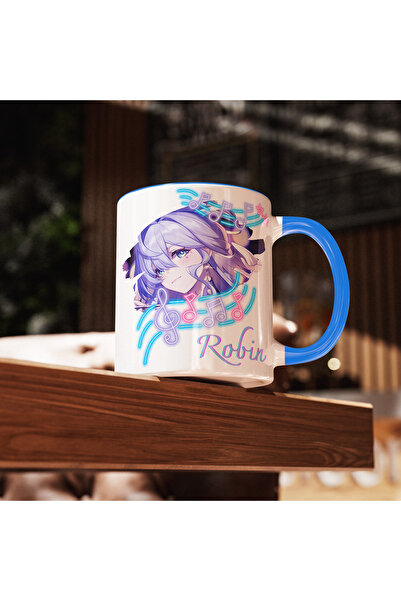 Kupabaskıcısı Honkai Star Rail Robin Porcelain Mug Cup – Anime Design – Double-Sided Printing