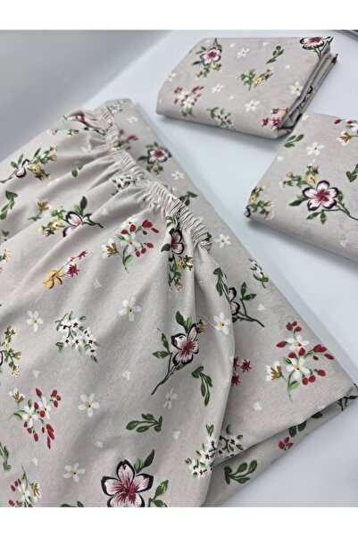 pınarhome collectıon Fabric Fitted Sheet for Pad Beds + Pillow Case with Cover (Corner Depth 30 Cm) New Season***