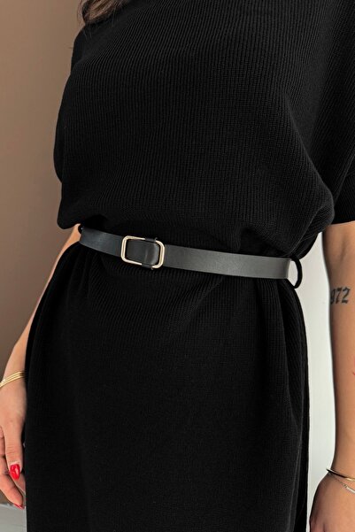 Noi Belis Maxi Boy Mock Neck Belted Knitwear Dress Aw25El0027