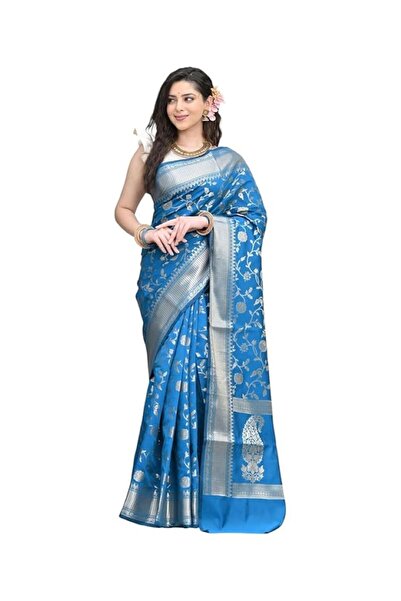 iza Women Banarasi Kanjivaram Silk Saree Set with Blouse Piece