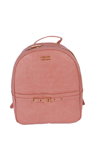 Sagrada Catalana Women's Pink Backpack VALENCIA – 100% PU Fashion Casual