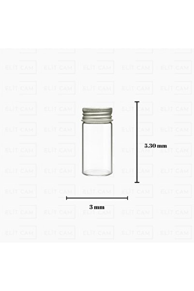 Elitcam 20 CC METAL KAPAKLI MİNİ CAM KAVANOZ (10 ADET)