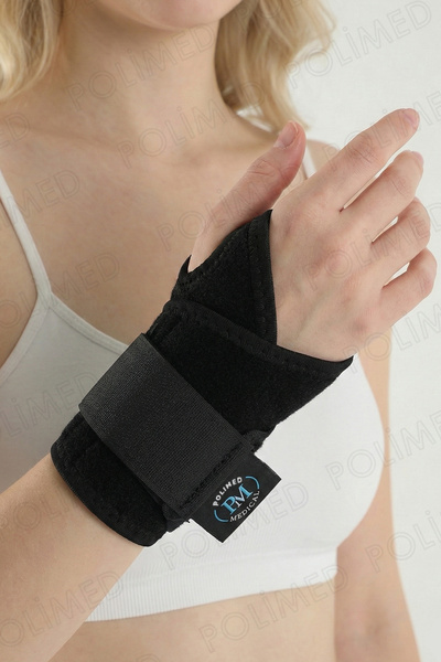 POLİMED دعامة معصم بسيطة قابلة للربط بالإبهام لتخفيف آلام المعصم