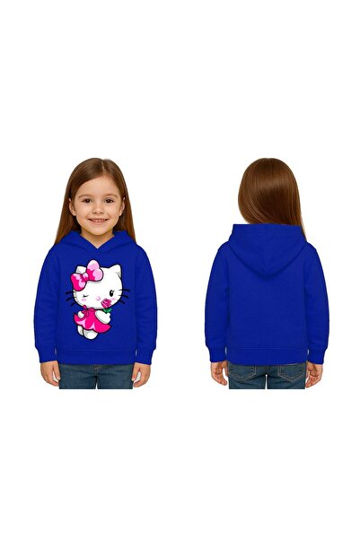 SEDİRLİ سويت شيرت للأطفال من هيلو كيتي مطبوع للجنسين مطبوع بغطاء رأس 3 خيوط م...