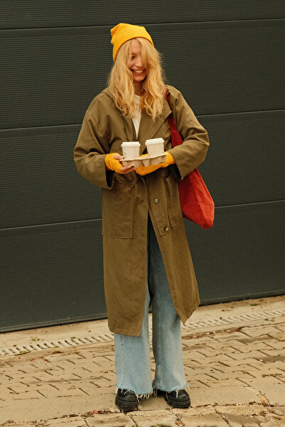 CHUBA Women's Knitwear Beanie and Gloves Two-Piece Set Yellow 26W5005