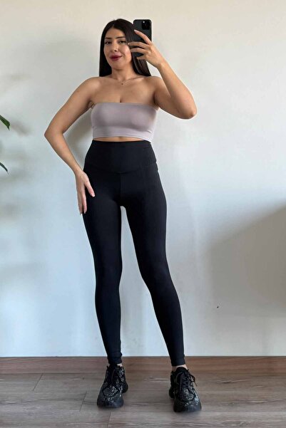 CİDDE Women's Strapless Seamless Crop Bustier