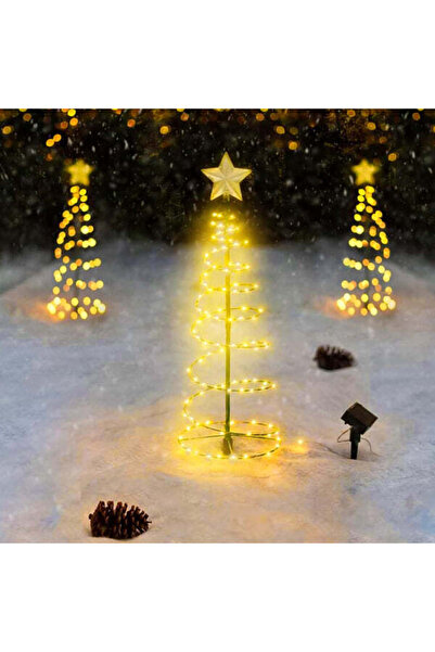 Deliny Decorațiune solară pentru brad de Crăciun cu stea, 85 cm, alb cald