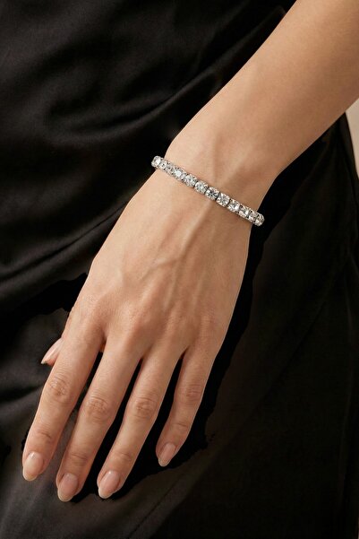 Lorivelle سوار نسائي من تامتور مصنوع من الكريستال والأحجار الكريمة والفولاذ ع...