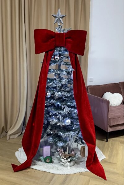 NOR DESIGN Small Christmas Decorative Bow – Velvet Material (New)