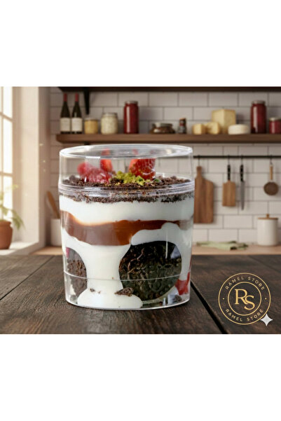 ramel store rs 10 adet 300 CC silindir kapakli bodega kase,magnolya,puding,tatlı kasesi,meze,magnolia