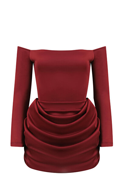 La Sarta Vareen Burgundy Dress
