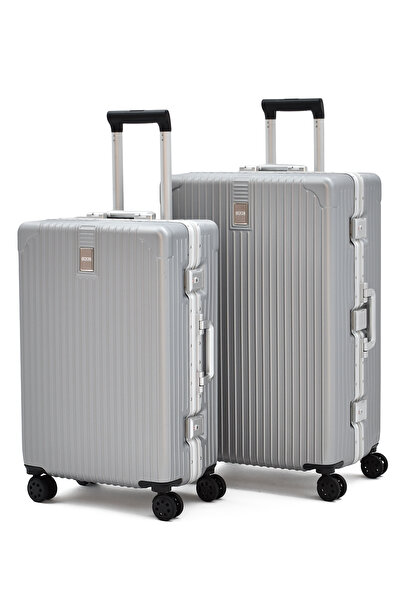 ELATAE Alüminyum Alaşımlı 2'li Valiz Seti Büyük - Orta Boy – TSA Kilitli, Ultra Dayanıklı, Sessiz Te