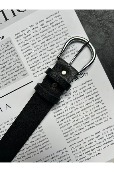 LİA KEMER 2-Pack Leave Classic Patterned Women's Silver Buckle Belt Coat Belt Dress Belt Trouser Belt