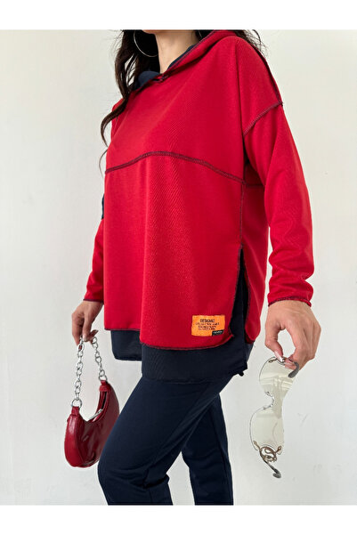 twomeey Γυναικεία φούστα με κουκούλα με λεπτομέρεια από ύφασμα δύο κλωστών δι...